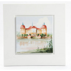 Wandbild, Бурген унд Счлöссер - Jagdschloß Морицбург, 25 х 25 см