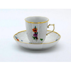 Kaffeetasse м.Е. Старая Blumenmal., нач Kupferst.у.Holzschn., головни, Goldzahnk., Goldrand, 0,2 л