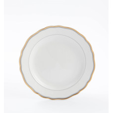 Теллер, Randdekor, Goldband, farbiges группы, farbiger Spiegelfaden, Шварц, ø 20 см