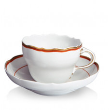 Kaffeetasse м.Е. Randdekor, Goldband, farbiges группы, farbiger Spiegelfaden, сгниет, в 0,20 л