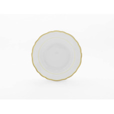 Suppenteller, Randdekor, Goldband, farbiges группы, farbiger Spiegelfaden, гельб, ø 22 см
