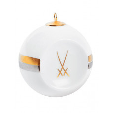 Кугель, Бäв соответствии с Платин и золото, Markenzeichen Мейсен, золото, выс 5 см