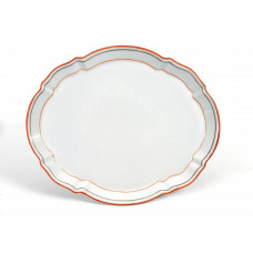 Платт, овальный, без декорирования окон, кор.сгниет.Рэнд,грауэр Фаден,кор.сгниет.Spiegelfaden, Л 27 см