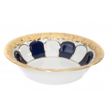 Dessertschale, кönigsblau glasiert, Goldbronze, лейхт, Л 14,8 см