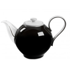 Teekanne, Шварцер борд glasiert, Platindekoration, форма 