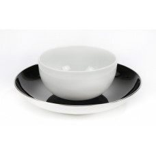 Tasse м.Е. Шварц glasiert, Platindekoration, в 0 л