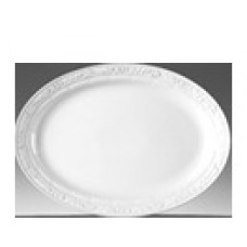Platte, oval, Wei&szlig;, L 36 cm