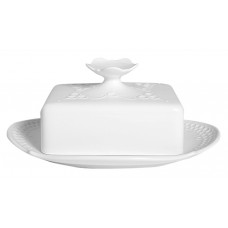 Butterdose, Weiß, L 21 cm