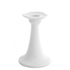 Leuchter Wellenspiel mit Relief, weiß, H 13 cm