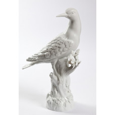 Pirol am Stamm, Weiß, H 25 cm