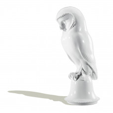 Eule, Weiß, H 35 cm