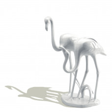 Flamingogruppe, Weiß, H 28 cm
