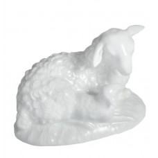 Schaf mit L&auml;mmchen, Wei&szlig;