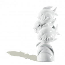 Fische, Weiß, H 12,5 cm