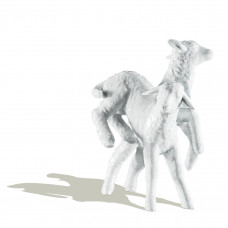 Lämmergruppe, Weiß, H 13 cm