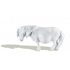 Shetlandpony, Weiß, H 12 cm Shetlandpony, Weiß, H 12 cm