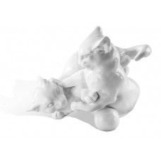 Katzengruppe, Weiß, H 10 cm Katzengruppe, Weiß, H 10 cm