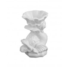 Leuchter Delphin, Weiß, H 6,5 cm