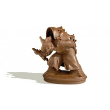 Chin.Maskenträg., Böttgersteinzeug, H 11,5 cm