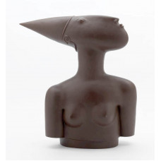 Muschelfrau, Böttgersteinzeug, H 40 cm