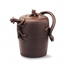 Kanne m.Eidechse, Böttgersteinzeug