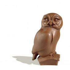 Käuzchen, Böttgersteinzeug, H 16,5 cm