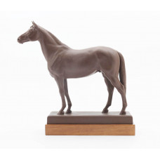 Pferd Alchimist, Böttgersteinzeug, H 28 cm