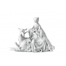 Dame auf Hirschkuh, H 30 cm