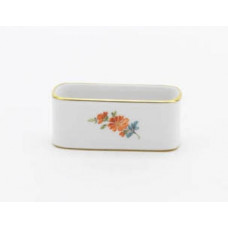 Serviettenring, Gestreute Blümchen, bunt, Goldrand, 5,6 cm