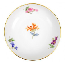 Sch&auml;lchen, Gestreute Bl&uuml;mchen, bunt, Goldrand, &oslash; 8 cm