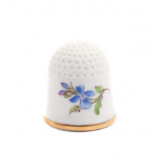 Fingerhut, Gestreute Blümchen, bunt, Goldrand, 2,5 cm