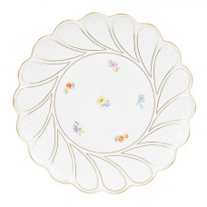 Schale, Gestreute Blümchen, bunt, Goldrand, ø 29 cm