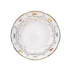 Teller, Gestreute Blümchen, bunt, Gold angespitzt, ø 22 cm