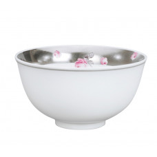 Schale, Purpur Röschen im Platinfond, L 12 cm