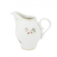 Milchkännchen, Weiße Rosen mit Purpurkern, gestreut, Goldfaden, V 0,20 l