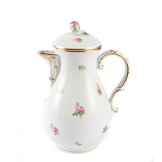 Kaffeekanne, Gestreute Röschen, bunt, Goldrand, V 1,20 l