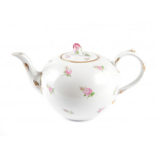Teekanne, Gestreute Röschen, bunt, Goldrand, V 1,25 l