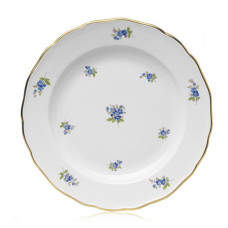 Speiseteller, Gestreute Vergißmeinnicht, bunt, Goldrand, ø 28 cm
