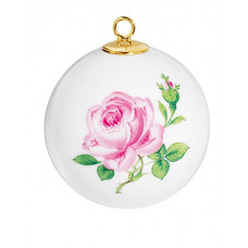 Kugel, Rose mitte, bunt, weißer Rand, ø 5 cm