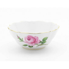 Sch&uuml;ssel, rund, Rose mitte, bunt, Goldrand, 16 cm