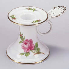 Leuchter, Rose mitte, bunt, Goldrand, H 7 cm