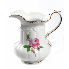 Milchkrug, Rose mitte, bunt, Goldrand, 1 l