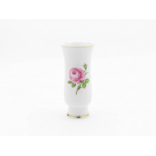 Vase, Rose mitte, bunt, Goldfaden bzw. Goldreifen, H 20 cm