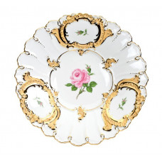 Schale, Rose mitte, bunt, Goldbronze, 24 cm