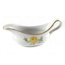 Sauciere, Rose mitte, gelb, Goldrand, V 0,05 l